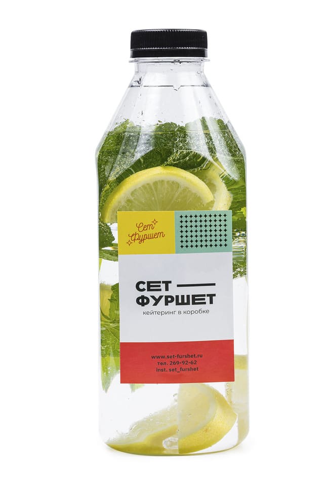 Вода настоянная лимон-мята, 1 литр